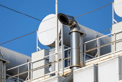 Large exhaust pipes